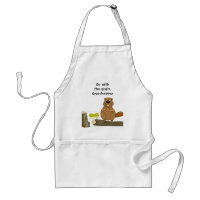 Funny Wood Turning Beaver and Grasshopper Cartoon