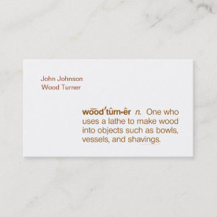 Funny Woodturner Business Cards Template