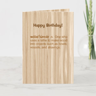 Funny Woodturner Definition Woodturning Birthday Card