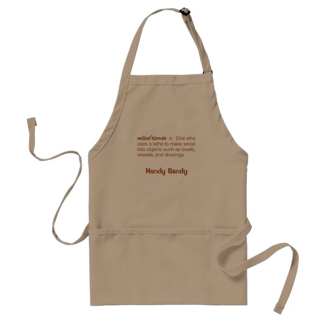 Funny Woodturner Definition Woodturning Shop Apron (Front)