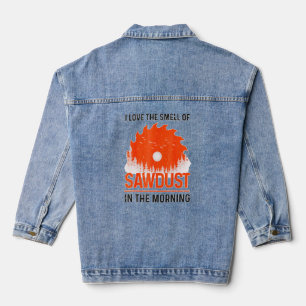 Funny Woodworking For Men Women Woodworker Carpent Denim Jacket
