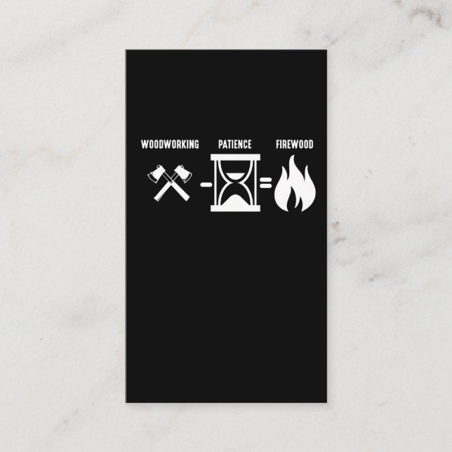Funny Woodworking Quote Woodworker Joke Firewood Business Card (Front)