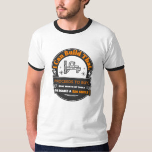 Funny Woodworking Tools Expense Joke DIY Ringer T-Shirt