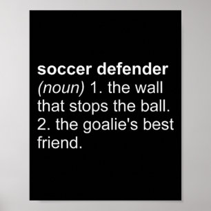 Funny Word Definition Soccer Defence Vocabulary Poster