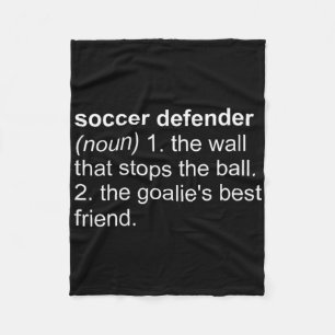 Funny Word Definition Soccer Defense Vocabulary Fleece Blanket