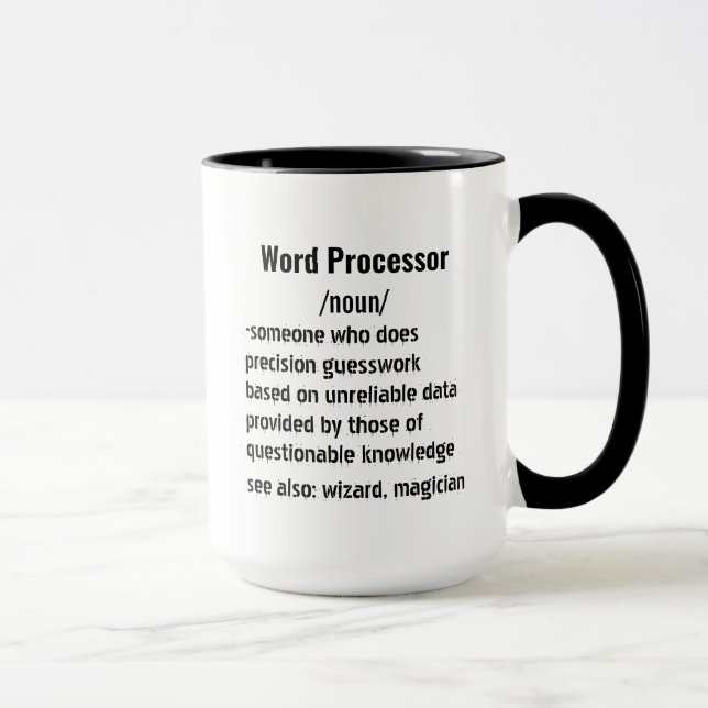 Funny Word Processor Definition gifts  Mug (Right)