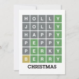 Funny Wordle Christmas Holiday Card