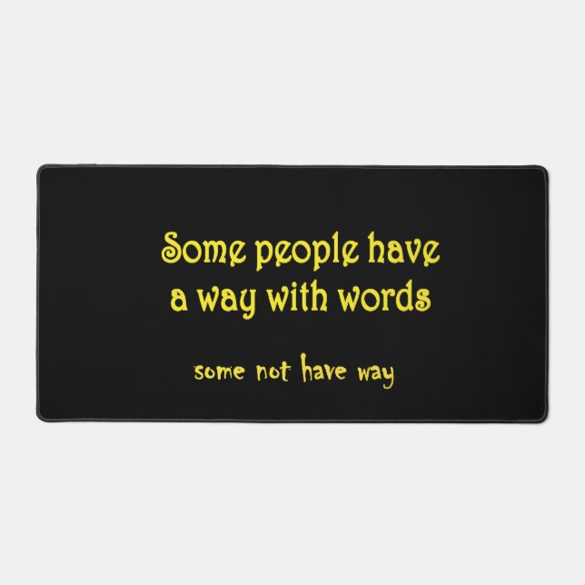 Funny Wordplay: A Tale of Two Sentences Desk Mat (Front)