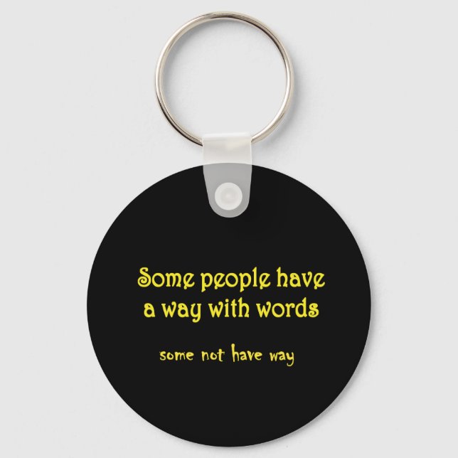 Funny Wordplay: A Tale of Two Sentences Key Ring (Front)