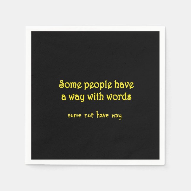 Funny Wordplay: A Tale of Two Sentences Napkin (Front)