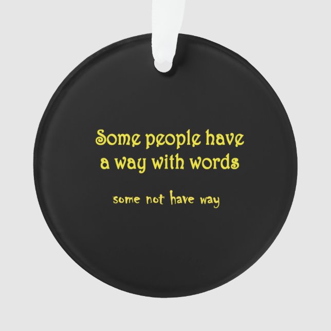 Funny Wordplay: A Tale of Two Sentences Ornament (Front)