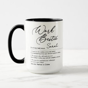 Funny Work Bestie Custom Name Definition Mug
