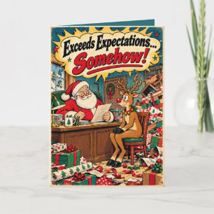 Funny Work Christmas - Exceeds Expectation Holiday Card