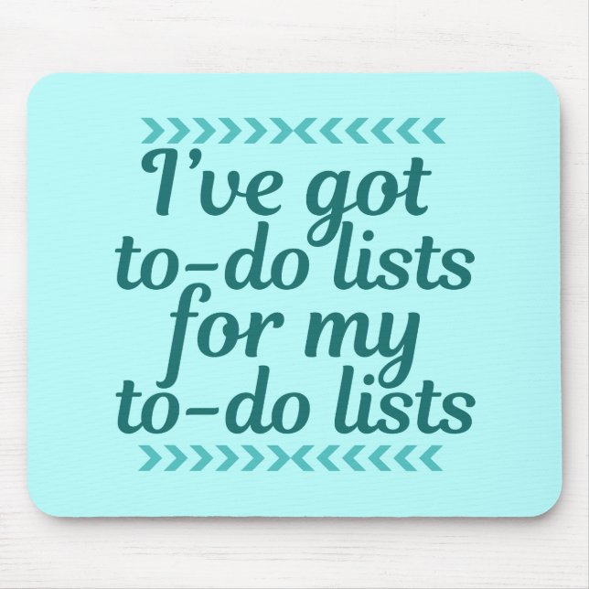 Funny Workaholic Mouse Mat (Front)