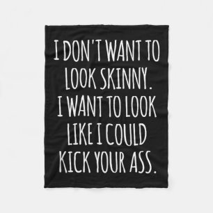 Funny Workou Fleece Blanket