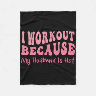 Funny Workout Gym Quote Cool Wife Fitness Motivati Fleece Blanket