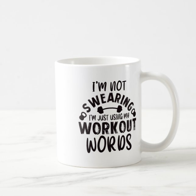 Funny Workout Gym Quote Weightlifting Exercise Bod Coffee Mug (Right)