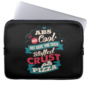 Funny Workout Humour, Abs vs Pizza, Bulking Laptop Sleeve