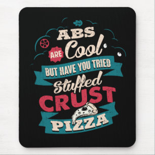 Funny Workout Humour, Abs vs Pizza, Bulking Novelt Mouse Mat