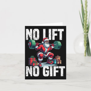 Funny Workout Lifting Christmas Santa Squat Gym Bo Card