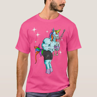 Funny Workout Magical Unicorn Fitness Gym Exercise T-Shirt