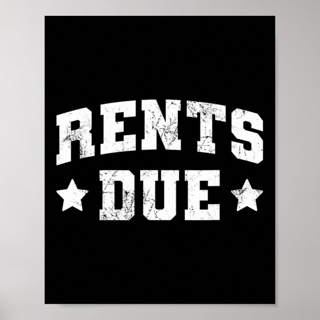 Funny Workout Rents Due Gym Weight Lifting Bodybui Poster (Front)