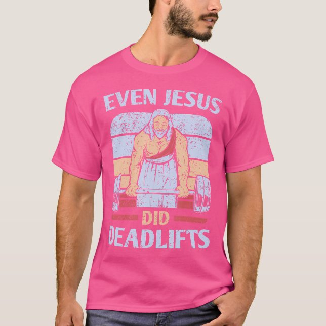 Funny Workout Shirt Men Weightlifting Jesus Christ (Front)