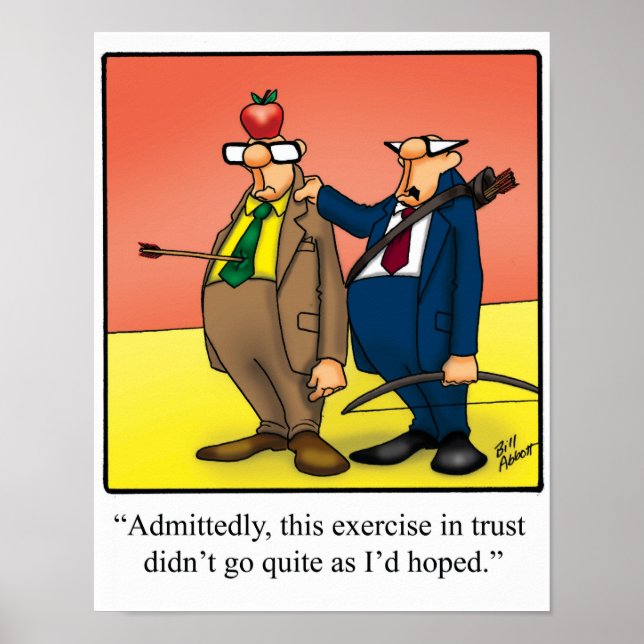 Funny Workplace Humour - Trust - Poster (Front)