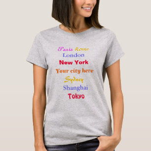 Funny World Cities and My City Travel T-Shirt