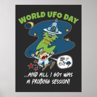 Funny World UFO Day Probing Session Cartoon