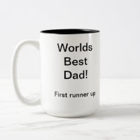 Funny 'World's Best Dad' Mug | 2-Tone Black and Wh
