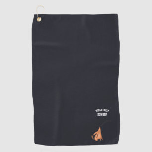 Funny Worlds Best Dog Dad Golf Golfer Customisable Towel
