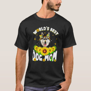 Funny World's Best Siberian Husky Dog Mum Mother' T-Shirt