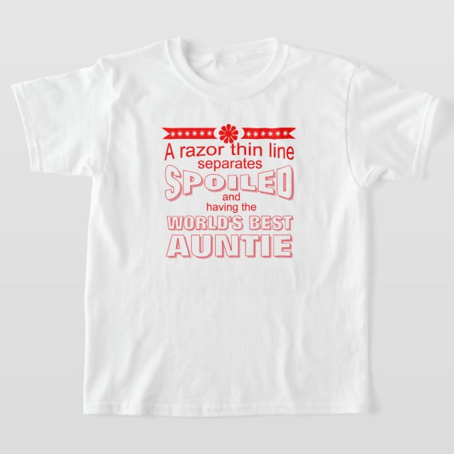 funny world's greatest auntie T-Shirt (Laydown)