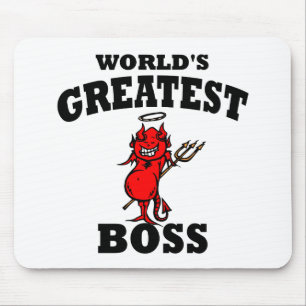 Funny World's Greatest Bos Mouse Mat