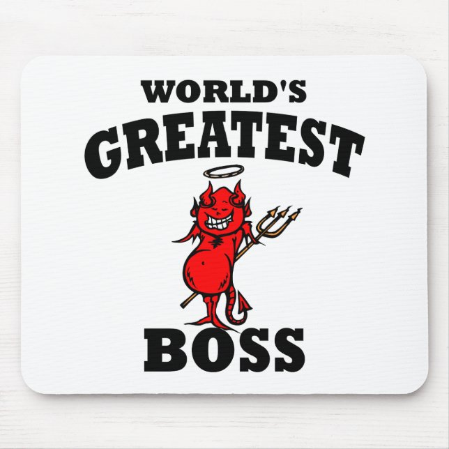 Funny World's Greatest Bos Mouse Mat (Front)