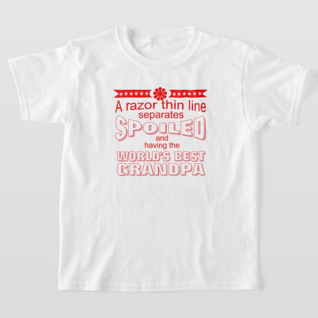 funny world's greatest spoiler grandpa T-Shirt (Laydown)