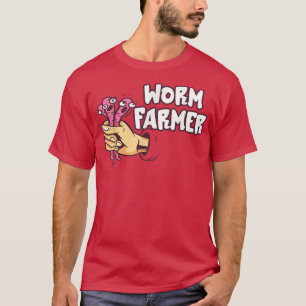 Funny Worm Farmer Hand Catch Worm Composting Garde T-Shirt