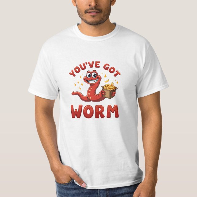 Funny Worm Gift T-Shirt (Front)