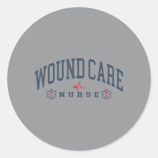 Funny Wound Care Nurse Stethoscope Nurse Day Nurse Classic Round Sticker