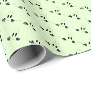 Funny Wrapping Paper Curiosity Eyes Happy Smile