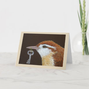 Funny wren card