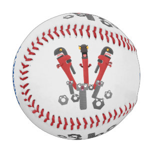 Funny wrench monster tools humour cartoon baseball