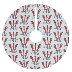 Funny wrench monster tools humour cartoon brushed polyester tree skirt