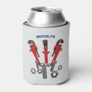 Funny wrench monster tools humour cartoon can cooler