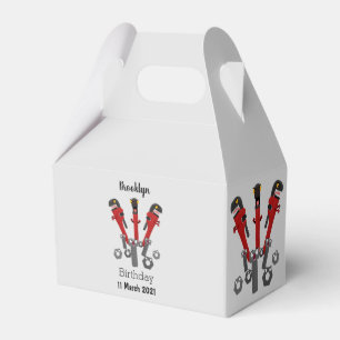 Funny wrench monster tools humour cartoon  favour box