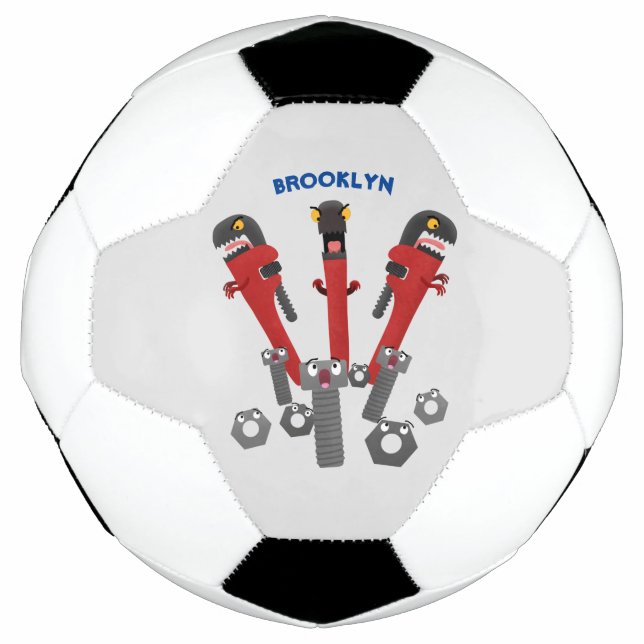 Funny wrench monster tools humour cartoon football (Front)