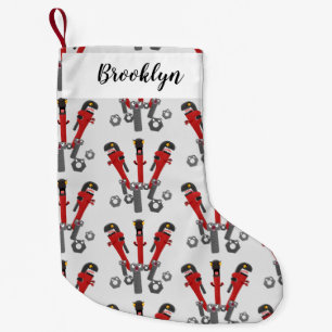Funny wrench monster tools humour cartoon  small christmas stocking