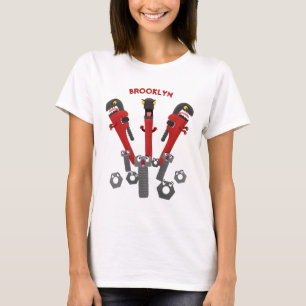 Funny wrench monster tools humour cartoon T-Shirt