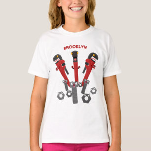 Funny wrench monster tools humour cartoon  T-Shirt